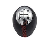 QGBKLZNZHP Cabezal Palanca Cambio Marchas Coche para Megaane De 5/6 Velocidades Cuero Sintético Balonmano Manual Accesorios Cabezal Palanca Cambios Coche Accesorios(Red-5Gear)