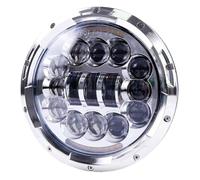 QGBKLZNZHP Conjunto De Faros De Motocicleta Para Touring Road King Para Street Glide Faro Delantero Con Proyector H4 De 90 W Y 7 Pulgadas Redondo LED Motocicleta Faros Delanteros(Chrome)
