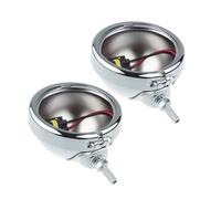 QGBKLZNZHP Faros Para Niebla Moto Par De Faros Delanteros Cromados Para Motocicleta 4.5 Pulgadas Con Soporte Luz Antiniebla LED(2pc Silver housing)