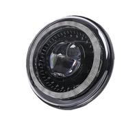 QGBKLZNZHP Faros Para Niebla Moto Para Electra Glide FatBoy Proyector De 7" Faro Para Moto Soporte Luces Antiniebla Paso 4 1/2 Luz Led Para Motocicleta(Black headlight)