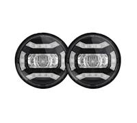 QGBKLZNZHP Faros Para Niebla Moto Para Electra Glide FatBoy Proyector De 7" Faro Para Moto Soporte Luces Antiniebla Paso 4 1/2 Luz Led Para Motocicleta(Black 4.5 inch fog light)
