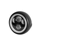 QGBKLZNZHP Foco Delantero Moto Para Bobber Iron 883 Retro 6,5 "faro LED Para Motocicleta Bombilla De Faro Alto Y Bajo DRL Con Anillo Ángel(Light with bracket)