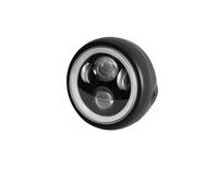 QGBKLZNZHP Foco Delantero Moto Para Bobber Iron 883 Retro 6,5 "faro LED Para Motocicleta Bombilla De Faro Alto Y Bajo DRL Con Anillo Ángel(Light)