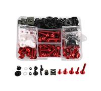 QGBUSQ Tornillo Perno para Y&amaha para XT660E para XT660R para XT660X para XT660XR Un Juego De Pernos De Carenado M6 M5 Tornillos De Sujeción De Carrocería Tuercas(Red)