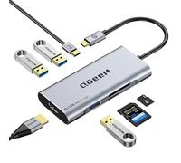 QGeeM Hub USB C 7 en 1, USB-C HUB Multiport Adapter mit HDMI 4K@30Hz, 3*USB 3.0 5Gbps/SD/TF Card Reader, 100W Power Delivery, para iPhone 15 Pro/MAX MacBook iPad Pro