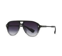QGGNMGT Gafas de sol con degradado, UV400, remaches de tendencia, de lujo, estilo retro, con doble puente, para hombre y mujer (TYJ182-4)