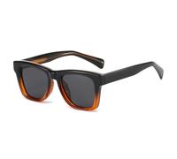 QGGNMGT Gafas de sol de calidad para hombre y mujer, unisex, con lentes degradadas, montura metálica para conducir (negro té).