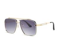 QGGNMGT Gafas de sol de moda de calidad para hombre y mujer, con montura de aleación, protección UV400 (TYJ362-1)