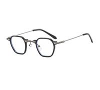 QGGNMGT Gafas de sol de montura pequeña para mujer y hombre, estilo punk, con efecto degradado y protección UV400 (C13 Negro-Transparente)