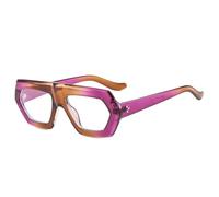 QGGNMGT Gafas de sol de una pieza con montura grande para hombre y mujer, modernas, de lujo, con personalidad, para exteriores, para conducir, con protección UV400 (morado, marrón, transparente).