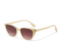 QGGNMGT Gafas de sol estilo ojo de gato vintage para mujer, con pequeños diamantes de imitación, populares y protección UV400 (CandyTea Tea)