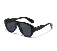 QGGNMGT Gafas de sol estilo ojo de gato vintage para mujer y hombre, montura negra retro, protección solar UV400, gafas de moda estilo streetwear (20315Black frame gra)