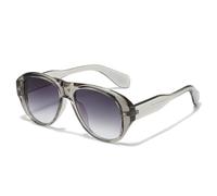 QGGNMGT Gafas de sol estilo ojo de gato vintage para mujer y hombre, montura retro negra, protección solar UV400, gafas de moda estilo streetwear (20315Transparent Gre)