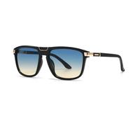 QGGNMGT Gafas de sol estilo retro para hombre, con montura de doble puente (multicolor)
