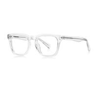 QGGNMGT Gafas de sol retro con montura rectangular de moda, gafas UV400 (transparentes)