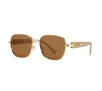 QGGNMGT Gafas de sol retro modernas con encanto de fotografía callejera de moda para mujer (jengibre)