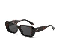 QGGNMGT Gafas de sol retro para hombre, moda, tonos degradados, UV400, remaches de tendencia para mujer, verde, rosa (negro, leopardo, gris)