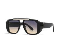 QGGNMGT Gafas de sol vintage de gran tamaño para hombre y mujer, modernas, de lujo, con degradado, para exteriores, con protección UV400 (TTYJ455-2)