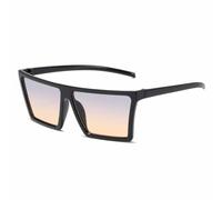 QGGNMGT Gafas de sol vintage extragrandes integradas para mujer, de lujo, para exteriores, playa, UV400 (negro, gris y naranja)