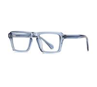 QGGNMGT Montura de gafas con remaches de moda para hombre y mujer, gafas de sol con bisagra de resorte (azul)