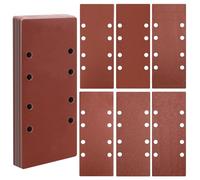 QGGTQG Juego de hojas de lija de 93 x 230 mm, 30 unidades, 6 granos, 60/80/120/180/320/400 para el lijado de madera y metal, accesorios para lijadora orbital
