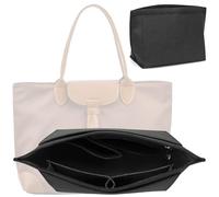 QGGTQG Organizador de bolsillos para Longchamp Premium Organizer para Longchamp bolsillo organizador de monederos organizador de bolsos de mano organizador de fieltro con varios bolsillos (gris oscuro