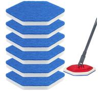 QGGTQG Recambio de fregona para baño y bañera, 6 unidades | Cepillo de limpieza para baño compatible con Vileda Bath Magic Bad Esponja multisuperficie para baño, bañera, suelo