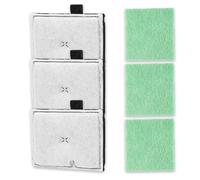 QGH Paquete de filtros CF1 de 3 meses, compatible con filtro interno CF1 de cartucho Interpet - Kit de cartuchos de filtro para acuario con almohadillas Algaway (3 cartuchos de filtro y 3 almohadillas