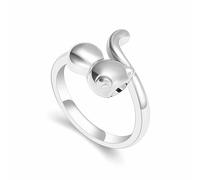QGJNSGC Anillo de cremación de gato, joyería para cenizas de mascotas, anillo de urna para cenizas, mascotas, gato, para recuerdo, medallón conmemorativo para mujer, 9#, Metal