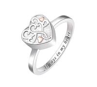 QGJNSGC Anillo de urna del árbol de la vida para cenizas, nudo celta, árbol genealógico, joyería conmemorativa de recuerdo Always in My Heart para mujeres y hombres, 8#, Metal