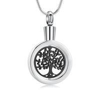 QGJNSGC Colgante de urna de árbol de la Vida para Cenizas, para Mujeres y Hombres, joyería para Mantener a Alguien Cerca de ti para urna de Mascotas