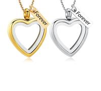 QGJNSGC Collar de joyería de cremación para cenizas, colgante de urna de recuerdo de acero inoxidable para mujeres y hombres, Unisex, Acero inoxidable, No es una piedra preciosa