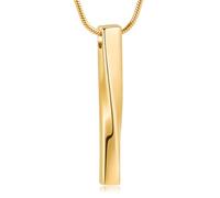 QGJNSGC Joyería de cremación para cenizas, collar de urna con barra giratoria para cenizas, joyería conmemorativa de cremación, joyería para cenizas, recuerdos para mujeres y hombres, Acero inoxidable