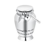 QGJNSGC Urnas pequeñas de Recuerdo para Cenizas humanas, urnas de cremación para Cenizas, Acero Inoxidable, Soporte para Cenizas conmemorativas funerarias, Mini urna de cremación para Mascotas o