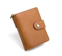 QGKWJP Cartera Corta de Cuero Genuino para Hombre con Bolsillo con Cremallera Monedero Vintage de Gran Capacidad Monedero Corto para Hombre Tarjetero (Color : B, Size : 12 * 3 * 9cm)