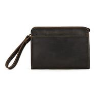 QGKWJP Cartera de Cuero Genuino para Hombre, Bolso de Mano, Tarjetero, Carteras largas con Cremallera, monederos Vintage de Gran Capacidad para Hombre