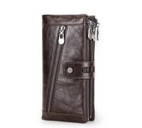 QGKWJP Cartera de Cuero para Mujer, Tarjetero, Bolso Largo para Mujer, Bolsillo para teléfono, Gran Capacidad, RFID, Cepillo antirrobo, Cartera de Cuero