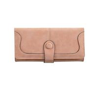 QGKWJP Cartera Mujer Cuero Mate Monedero Mujer Tarjetero Monedero, Monedero Esmerilado Vintage Clip de Dinero Largo con Cremallera para Mujer