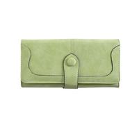 QGKWJP Cartera Mujer Cuero Mate Monedero Mujer Tarjetero Monedero, Monedero Esmerilado Vintage Clip de Dinero Largo con Cremallera para Mujer