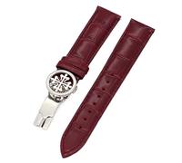 QGKWJP Correa de reloj de piel auténtica de 19 mm, 20 mm, 22 mm, para Patek Philippe Wath con cierre desplegable de acero inoxidable para hombres y mujeres