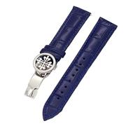 QGKWJP Correa de reloj de piel auténtica de 19 mm, 20 mm, 22 mm, para Patek Philippe Wath con cierre desplegable de acero inoxidable para hombres y mujeres