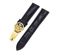 QGKWJP Correa de reloj de piel auténtica de 19 mm, 20 mm, 22 mm, para Patek Philippe Wath con cierre desplegable de acero inoxidable para hombres y mujeres