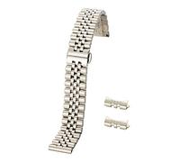 QGKWJP Hebilla de mariposa Pulsera de reloj de acero inoxidable Correa de reloj de metal sólido Enlace de extremo curvo 12 mm 14 mm 16 mm 18 mm 20 mm 22 mm correa de reloj