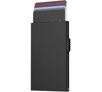QGKWJP Tarjetero de Metal para Hombre, Tarjetero con Bloqueo RFID, Billetera Inteligente de Aluminio Minimalista para Mujer
