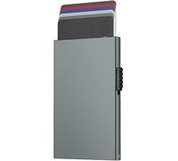 QGKWJP Tarjetero de Metal para Hombre, Tarjetero con Bloqueo RFID, Billetera Inteligente de Aluminio Minimalista para Mujer