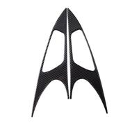 QGMKMVZZBK para Civic G10 10th 2015 2016 2017 2018 2019 Embellecedor Panel Interruptores Manija Puerta Coche Pegatina Fibra Carbono Real Manijas Interiores para Coche(Sticker Trim a)