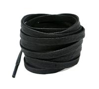 Qgsaghty Cordones planos encerados de 70cm a 160cm para hombres y mujeres, Negro, 70cm