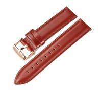 Qgsaghty Correa de cuero de liberación rápida Correa de reloj vintage de piel de vaca de 18/20/22mm, hebilla de oro rosa, Marrón claro, 20mm