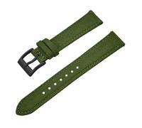 Qgsaghty Correa de nailon para reloj, correas de nailon de 18mm, 20mm y 22mm, correas de liberación rápida, pulsera de tela de lona, Verde-negro, 22mm