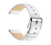 Qgsaghty Correa de reloj 12/13/14/15/16/17/18/19/20/22mm Correa de cuero suave ultrafina Pulsera de reloj de cuero de vaca para mujer, Blanco, 12mm